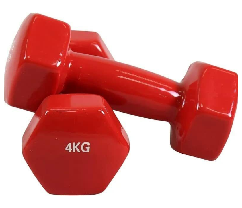 Vinyl Dumbbells Set-0.5 - 6Kg (Pink, Red, Purple, Blue)