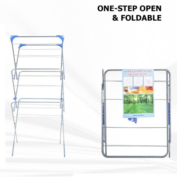 Foldable Clothes Airer With  3-Tier, Perfect For Indoor/Outdoor Use-Houszy®