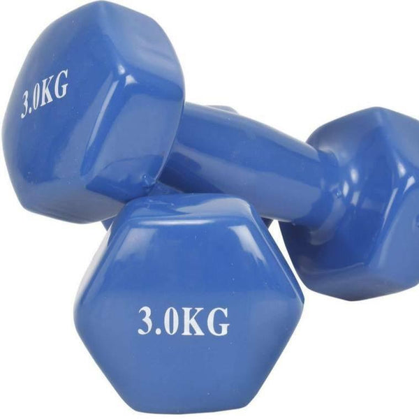 Vinyl Dumbbells Set-0.5 - 6Kg (Pink, Red, Purple, Blue)