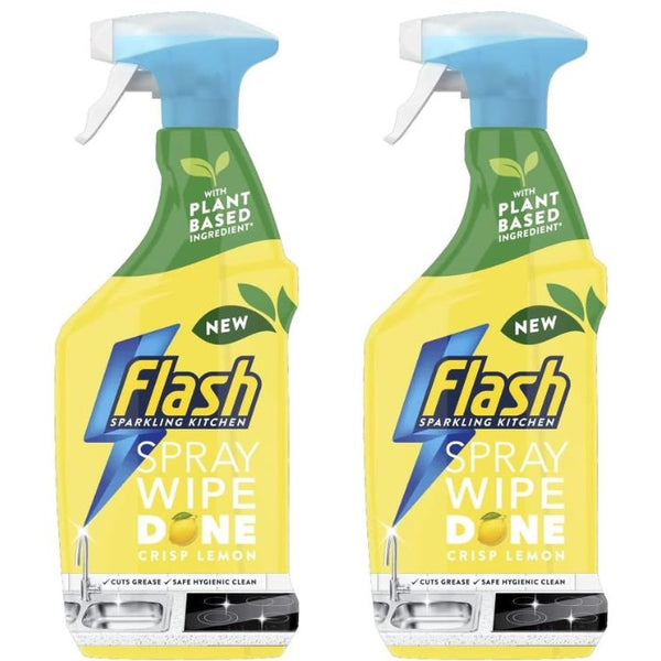 Flash Spray Wipe Done Bright Crisp Lemon Cleaning Spray - 800ml