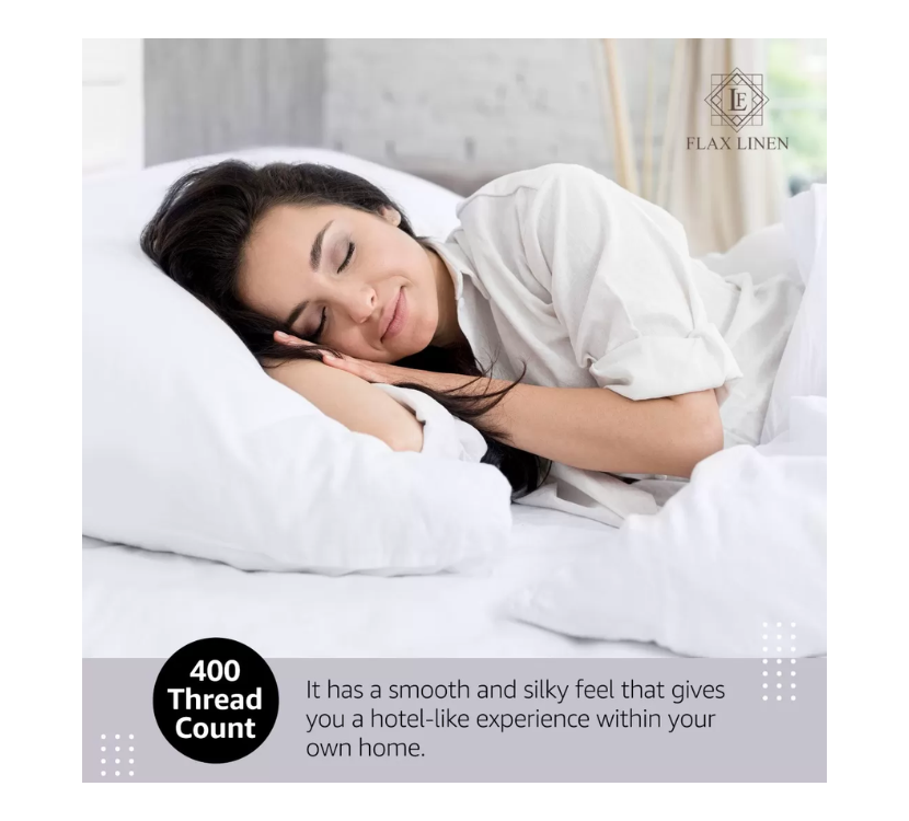 Duvet Cover Set With Egyptian Cotton Fitted Sheet- 400 TC (Vespera Design)