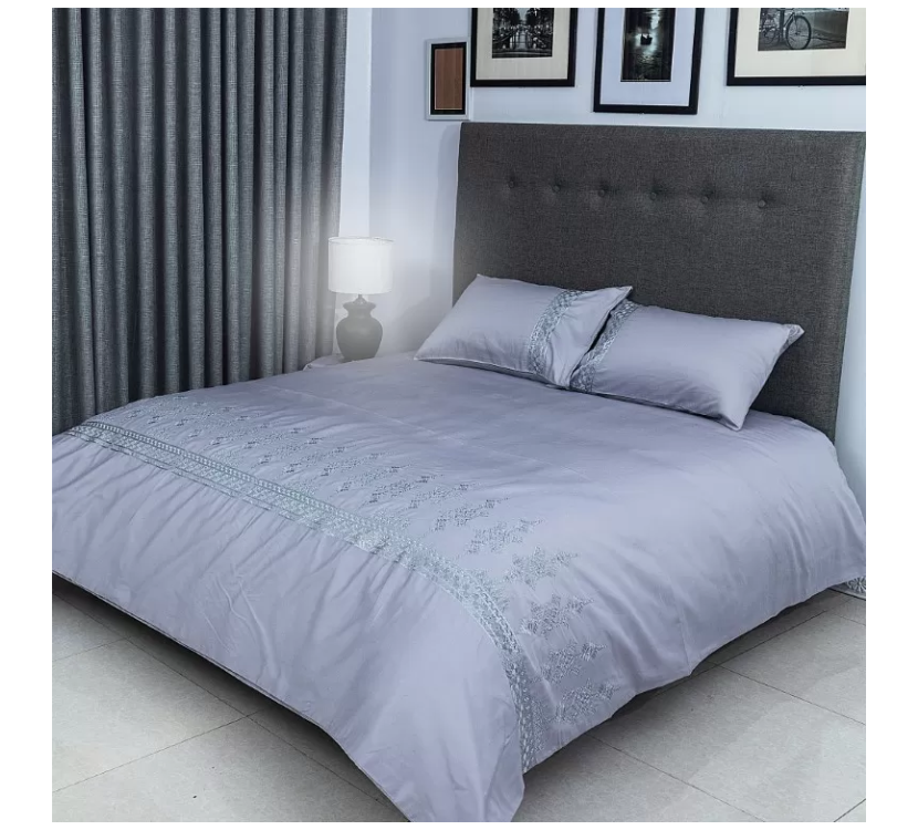 Duvet Cover Set With Egyptian Cotton Fitted Sheet-400 TC (Ragina Hotel Design)