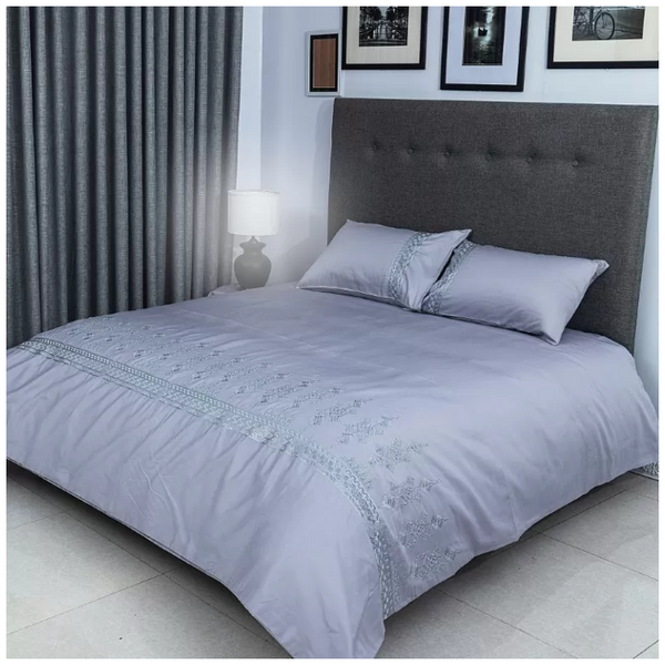 Duvet Cover Set With Egyptian Cotton Fitted Sheet-400 TC (Ragina Hotel Design)