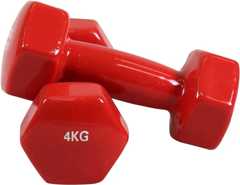 Vinyl Dumbbells Set-0.5 - 6Kg (Pink, Red, Purple, Blue)