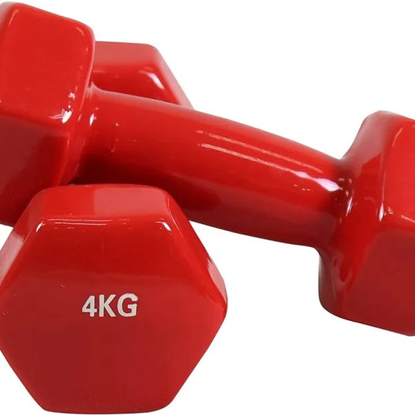 Vinyl Dumbbells Set-0.5 - 6Kg (Pink, Red, Purple, Blue)