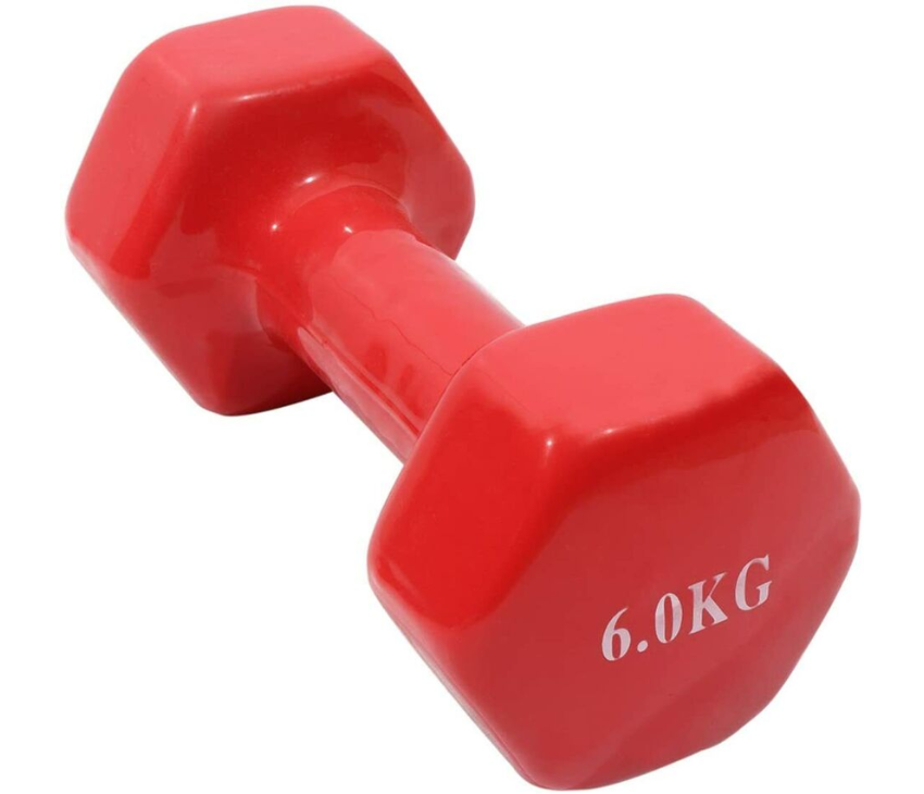 Vinyl Dumbbells Set-0.5 - 6Kg (Pink, Red, Purple, Blue)