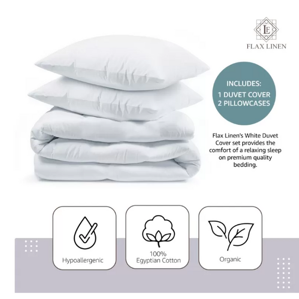 Duvet Cover Set With Egyptian Cotton Fitted Sheet- 400 TC (Vivian Gold Design)