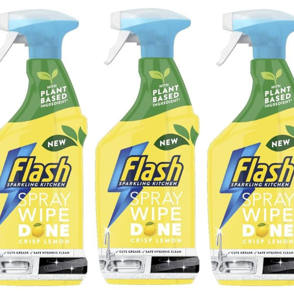 Flash Spray Wipe Done Bright Crisp Lemon Cleaning Spray - 800ml