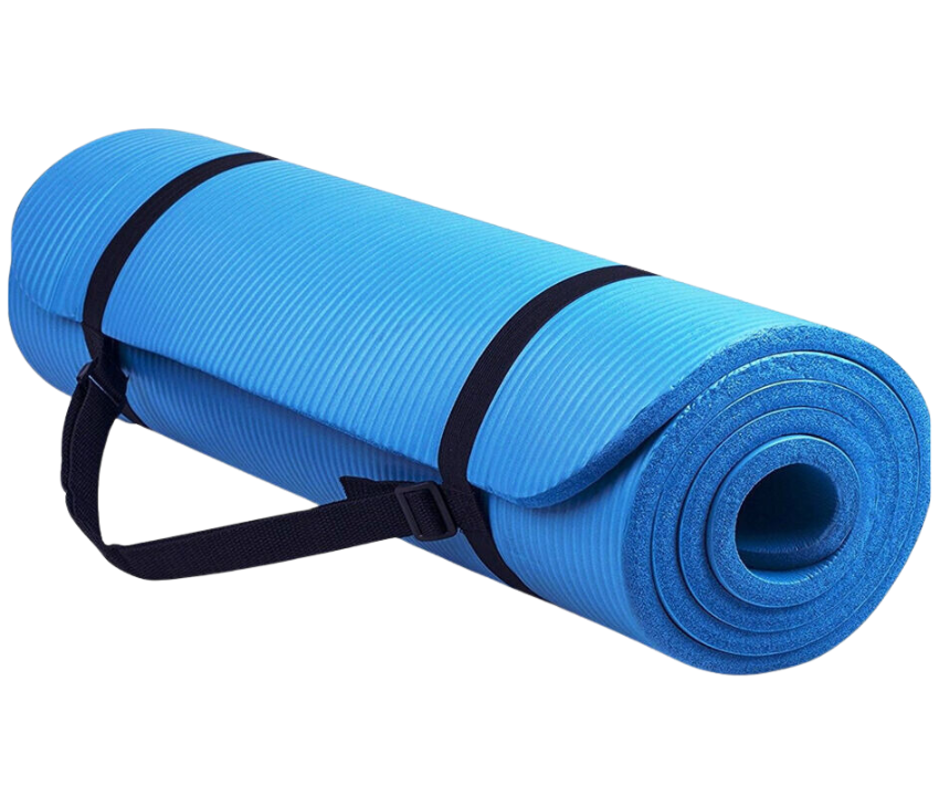 Yoga Exercise Mat with Non-Slip Bottom & Carrying Strap