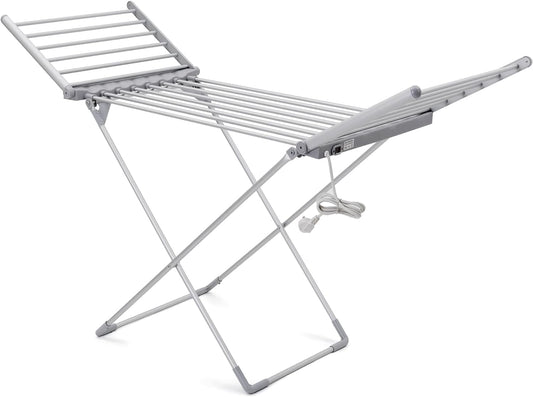 Heated Drying Rack With Adjustable Wings- 18 Heated Bars, Ideal For In&Outdoor Use