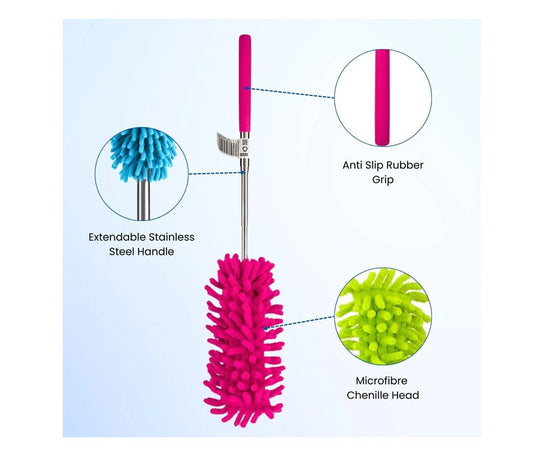 Keep it Handy Extendable Feather Duster for Cleaning Microfiber Dusters For Cleaning/Flexible Blind Cleaner Dust Remover