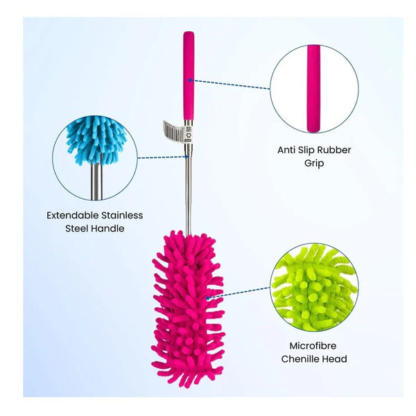 Keep it Handy Extendable Feather Duster for Cleaning Microfiber Dusters For Cleaning/Flexible Blind Cleaner Dust Remover