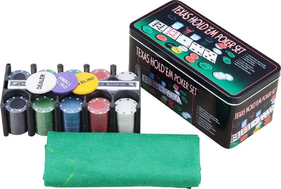 Professional Texas hold'em  Poker Set With 200 Chips & 2 Sets Of Cards