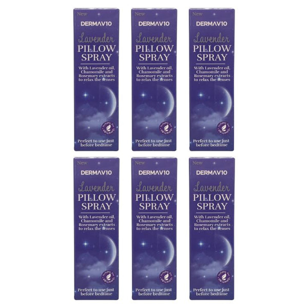 Derma V10 Pillow Spray, Lavender Oil, Chamomile and Rosemary Extract, Reduces Stress and Anxiety Vegan Friendly