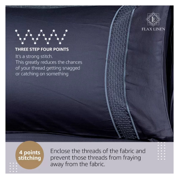 Duvet Cover Set With Egyptian Cotton Fitted Sheet- 400 TC (Ancient Modern Design)