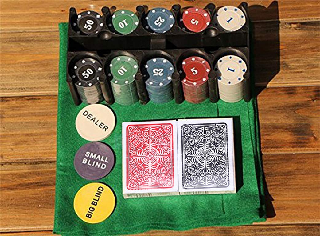 Professional Texas hold'em  Poker Set With 200 Chips & 2 Sets Of Cards