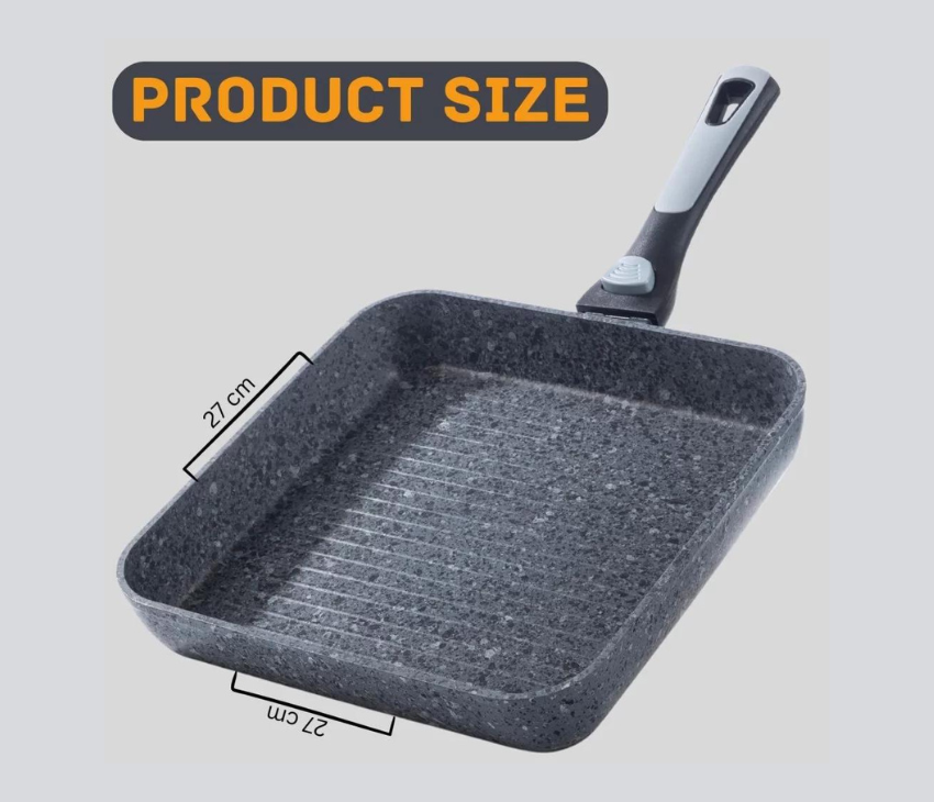 Non-Stick Grill Pan with Detachable Handle 26 cm