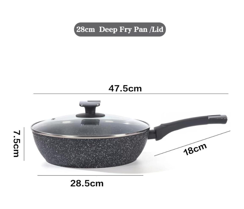 Non-Stick Deep Frying Pan With Lid 28 cm