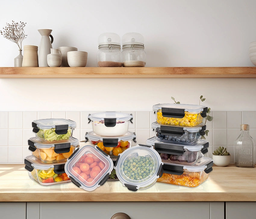 glass storage containers with lids