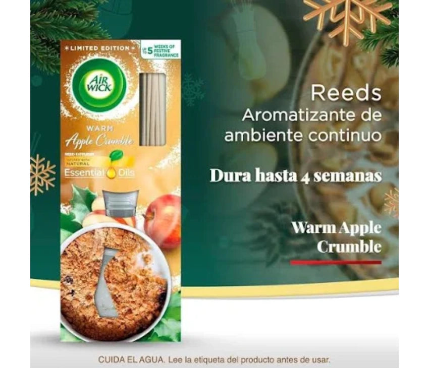 AirWick Warm Apple Crumble Reed Air Freshener - 33ml