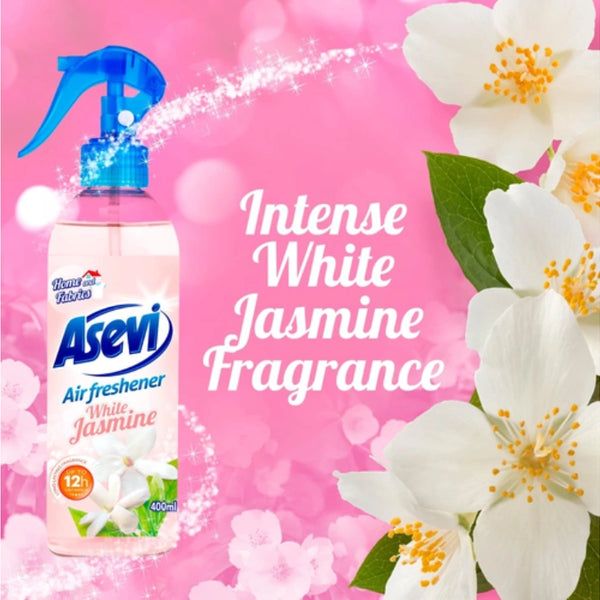 Asevi Air and Fabric Freshener Spray - White Jasmine, 400ml