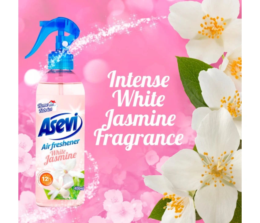 Asevi Air and Fabric Freshener Spray White Jasmine - 400ml