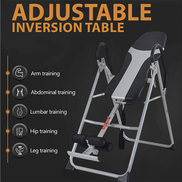 Inversion Table with Adjustable Protective Belt for Safe Back Decompression