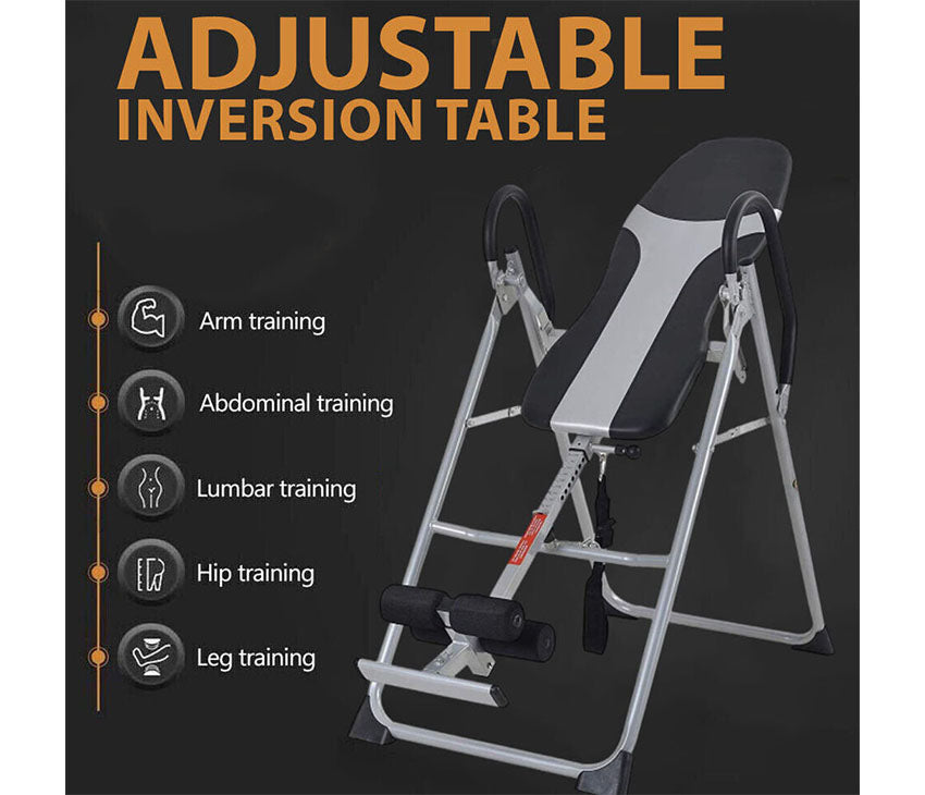 Inversion Table with Adjustable Protective Belt for Pain Relief Therapy