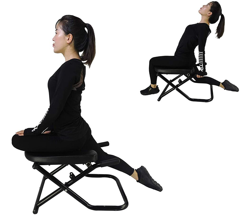 Yoga Headstand Bench with Handled Resistance Bands -Inversion Chair for Workout