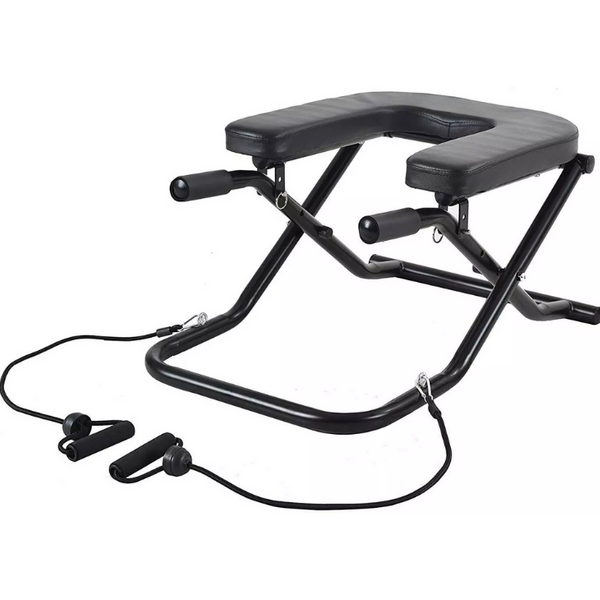 Yoga Headstand Bench with Handled Resistance Bands -Inversion Chair for Workout