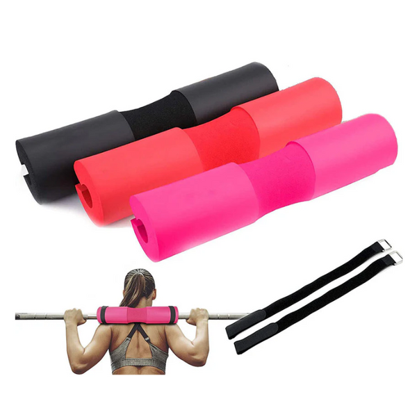 Barbell Pad for Neck & Shoulder Pressure Relief - Lower Back Support (Pink/Red/Black)