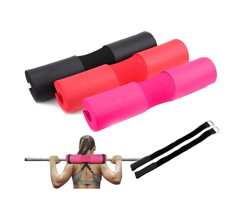 Barbell Pad- For Neck, Shoulder Pressure Relief & Offer Lower Back Support-(Pink/Red/Black)