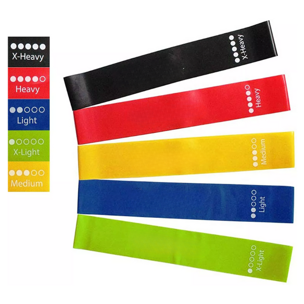 Exercise Resistance Bands-Set of 5, Ideal For  Chest Expanding, Arm & Leg Exercises, & Yoga