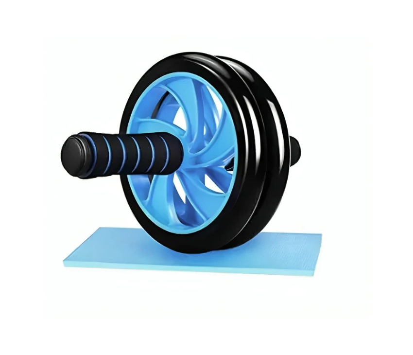 Ab Roller Wheel with Anti-Slip Mat Twin-Wheel Set for Core Abs