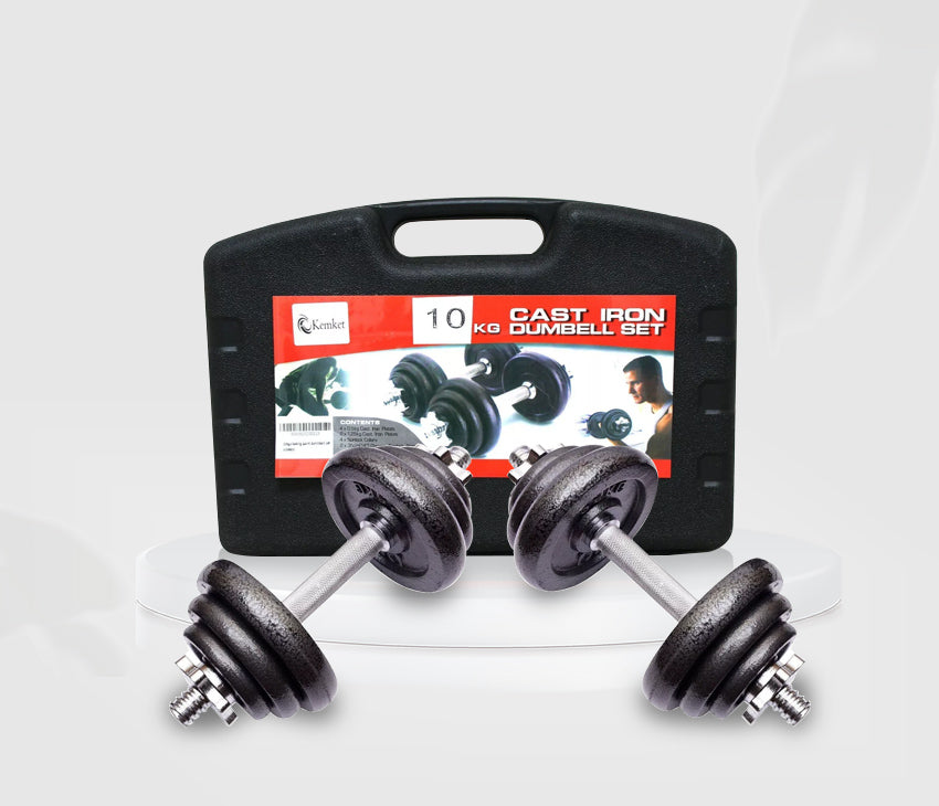 Adjustable Cast Iron Dumbbell Set for Fitness & Strength Training-10/20 kg