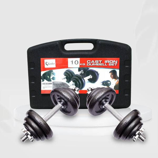 Adjustable Cast Iron Dumbbell Set for Fitness & Strength Training-10/20 kg