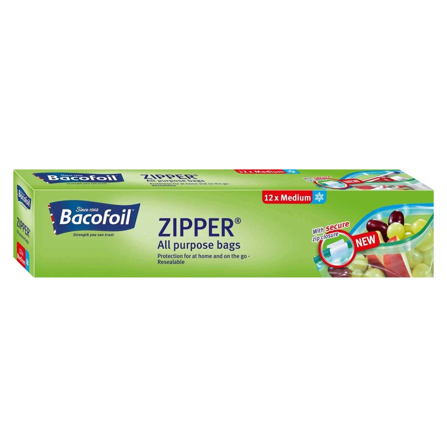 Bacofoil All Purpose Zipper Bags 3L - 12 Pack