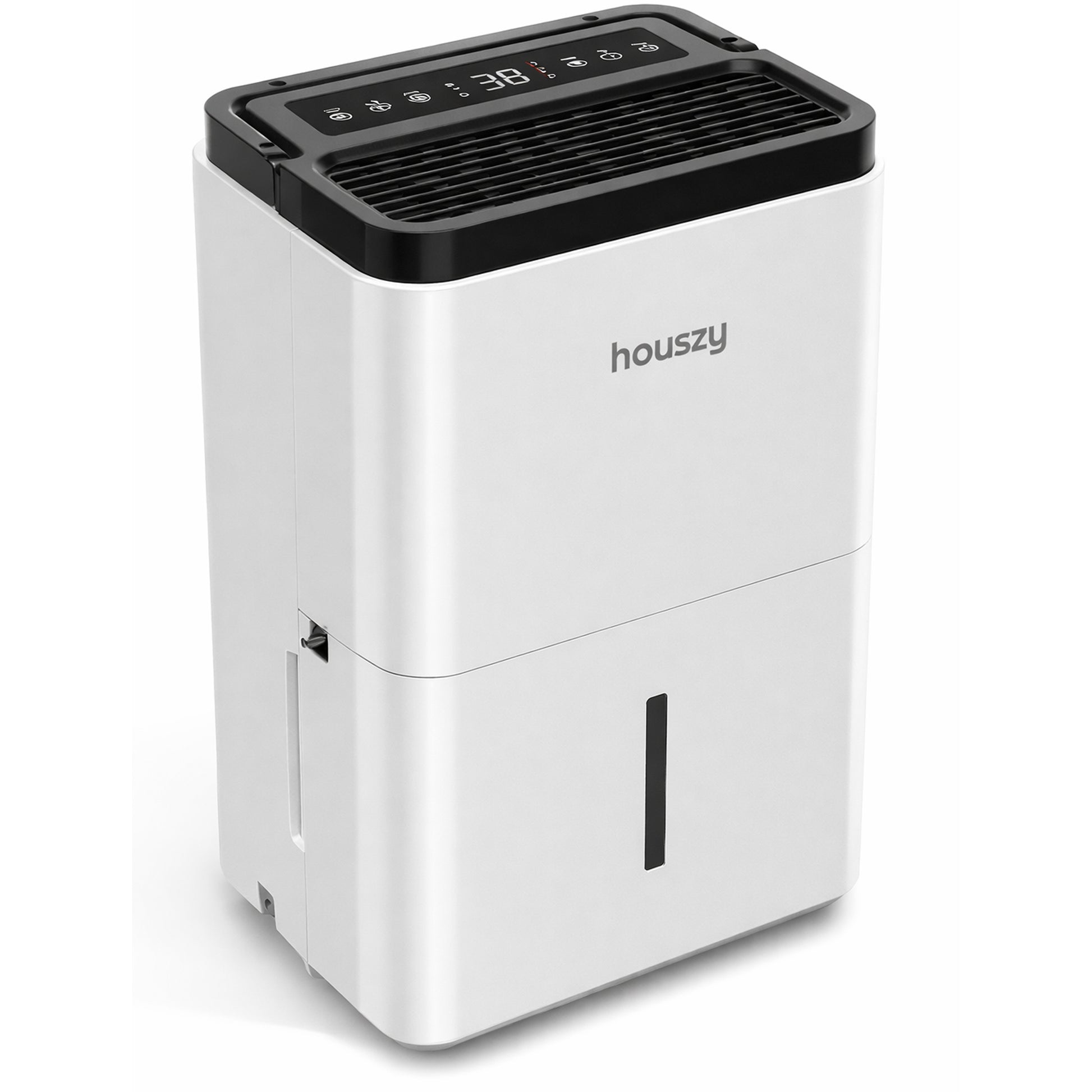 12L/Day Dehumidifier for Home Damp, 2.5L Tank, Digital Humidity Display, 1–24H Timer, R290 Compressor, Auto Defrost, Child Lock, Continuous Drainage, Filter, Handle & Casters