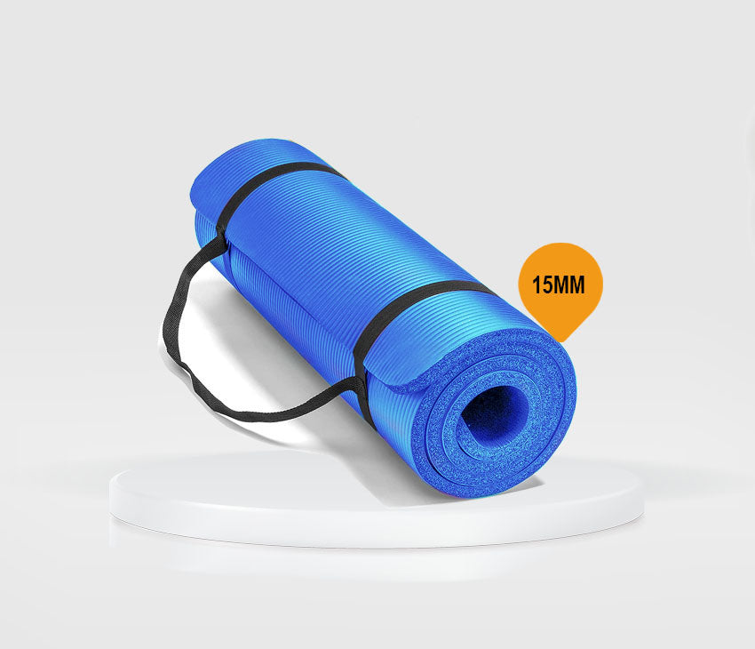 Yoga Exercise Mat with Non-Slip Bottom & Carrying Strap