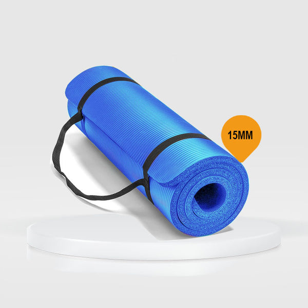 Yoga Exercise Mat with Non-Slip Bottom & Carrying Strap