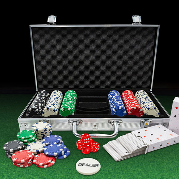 Casino Poker Set-300 Chips in a Robust Aluminum Carry Case