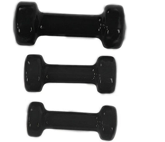 Houszy 10 Kgs Black & Grey Vinyl Coated Dumbbell Set With  Molded Carry Case (Anti-roll Design)