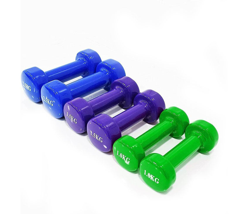 Vinyl dumbbell set uk sale