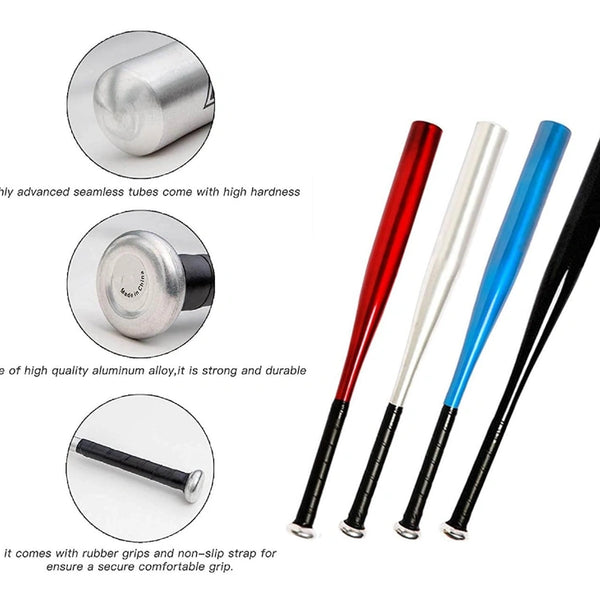 Aluminium Alloy Baseball Bat With Comfortable Grip- Ideal For Training & Games
