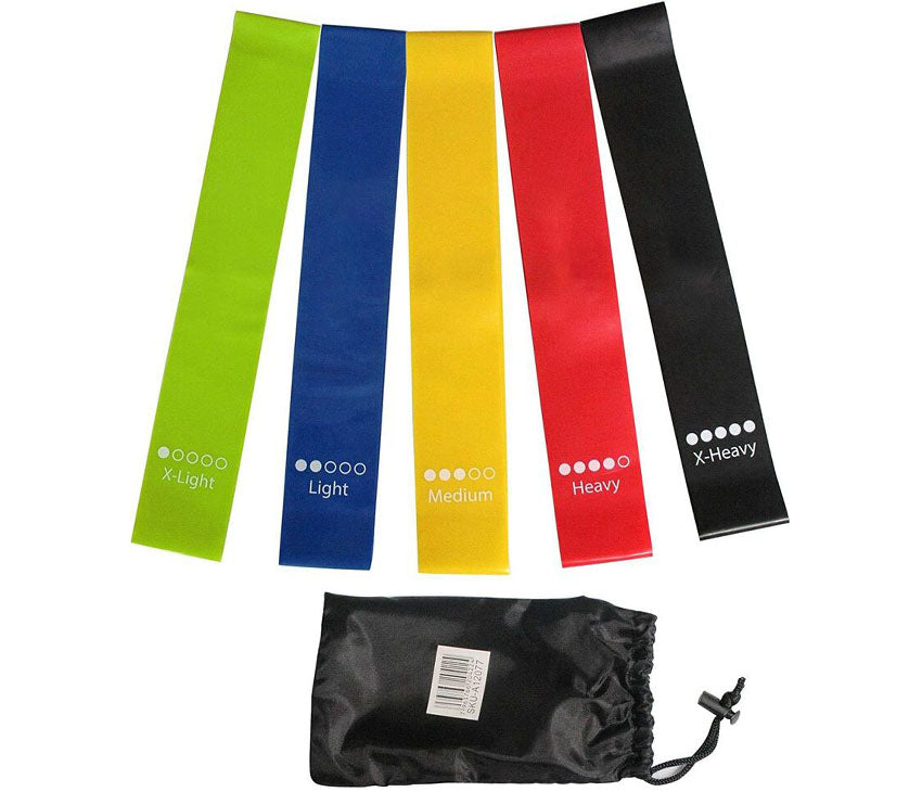 Exercise Resistance Bands-Set of 5, Ideal For  Chest Expanding, Arm & Leg Exercises, & Yoga