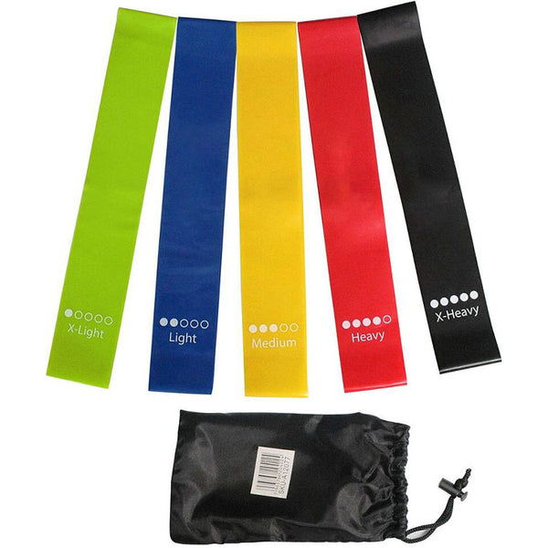 Exercise Resistance Bands-Set of 5, Ideal For  Chest Expanding, Arm & Leg Exercises, & Yoga