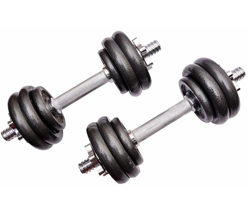 Adjustable Cast Iron Dumbbell Set for Fitness & Strength Training-10/20 kg