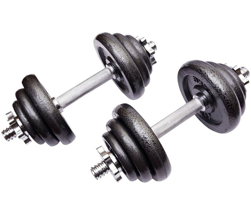 Adjustable Cast Iron Dumbbell Set for Fitness & Strength Training-10/20 kg