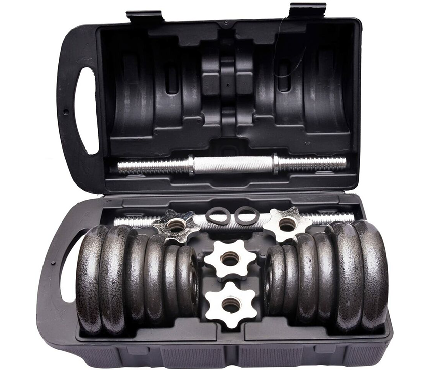 Adjustable Cast Iron Dumbbell Set for Fitness & Strength Training-10/20 kg