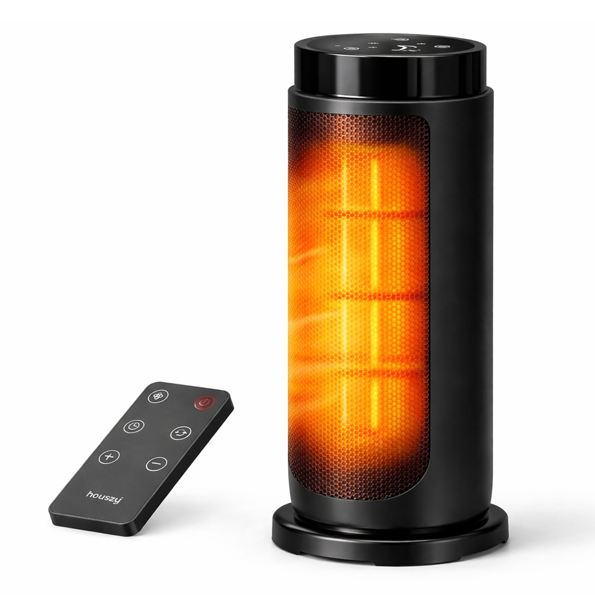 PTC Ceramic Tower Heater 2000W – ECO Mode, 90° Oscillation, 15–35°C Thermostat, 24h Timer, Remote, LED – (Black)